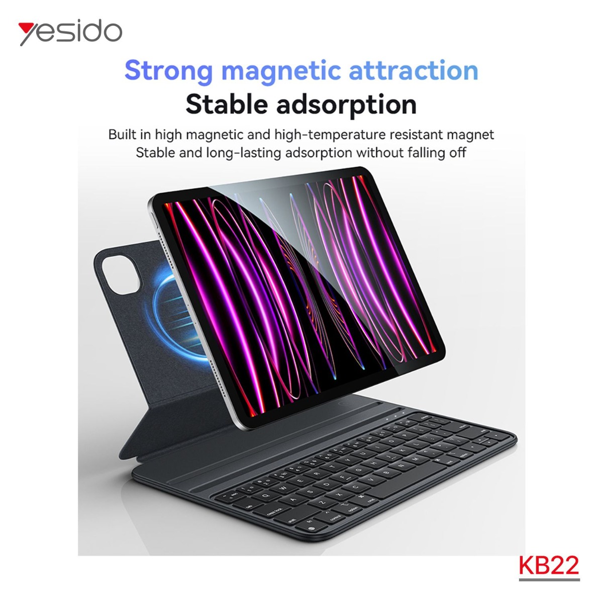 دفتر جلد آيباد YESIDO KB22 10th مع كيبورد