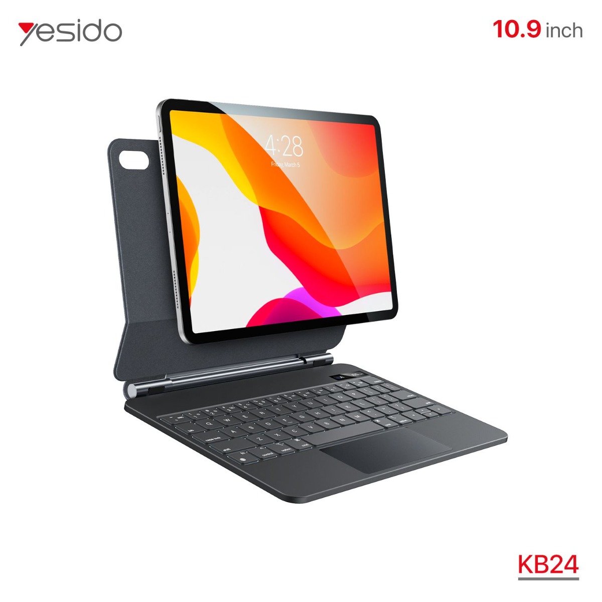 دفتر جلد آيباد YESIDO KB24 10th مع كيبورد وماوس