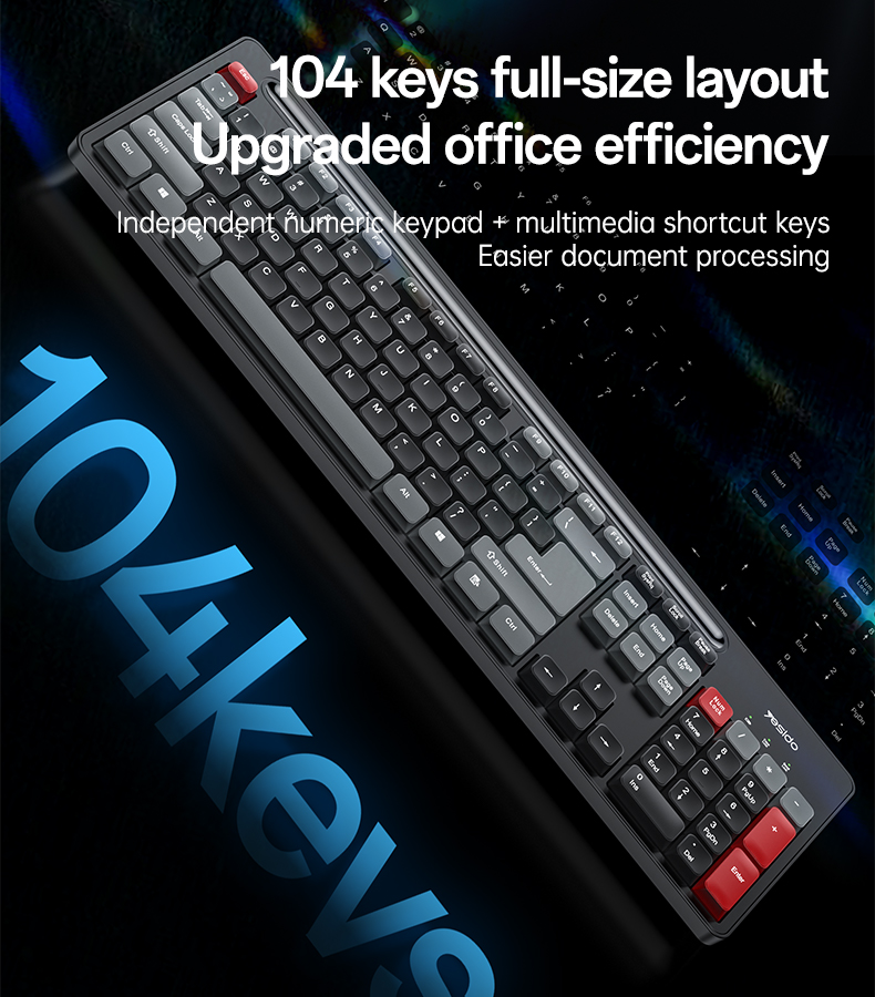 كيبورد وماوس YESIDO KB43 لاسلكي