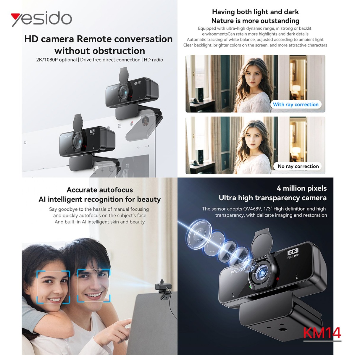 YESIDO KM14 2K WebCam