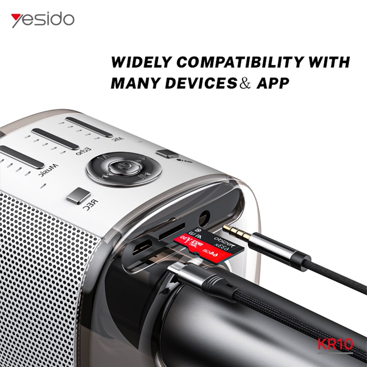 YESIDO KR10 2in1 Wireless Bluetooth Microphone & Speaker