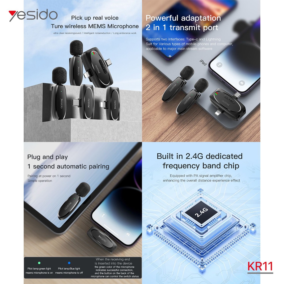 ميكروفون YESIDO KR11 Type-C