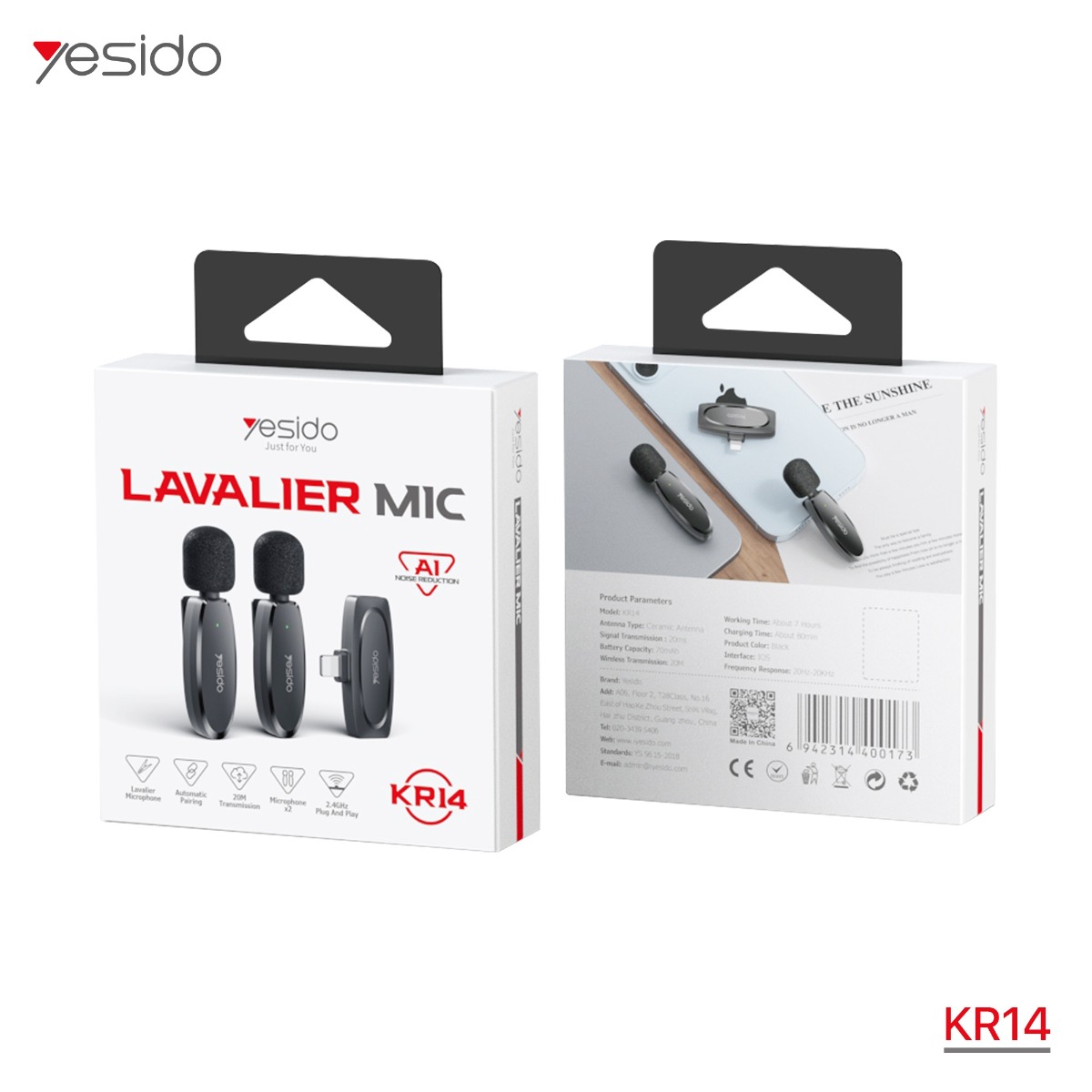 YESIDO KR14 Lightning Microphone For iPhone