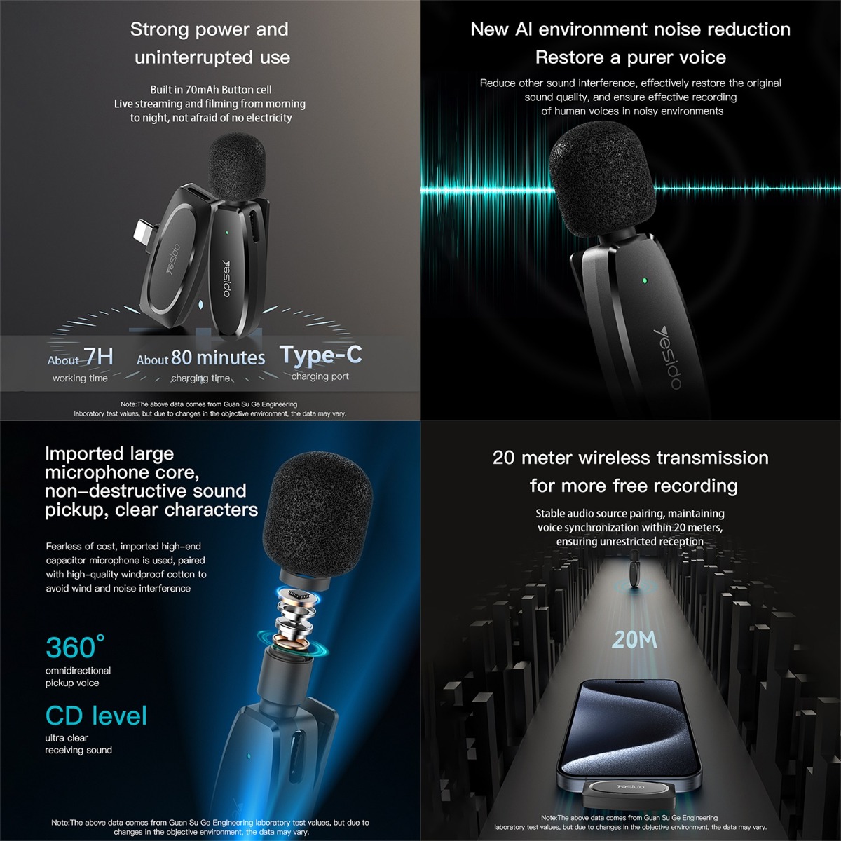 YESIDO KR14 Lightning Microphone For iPhone