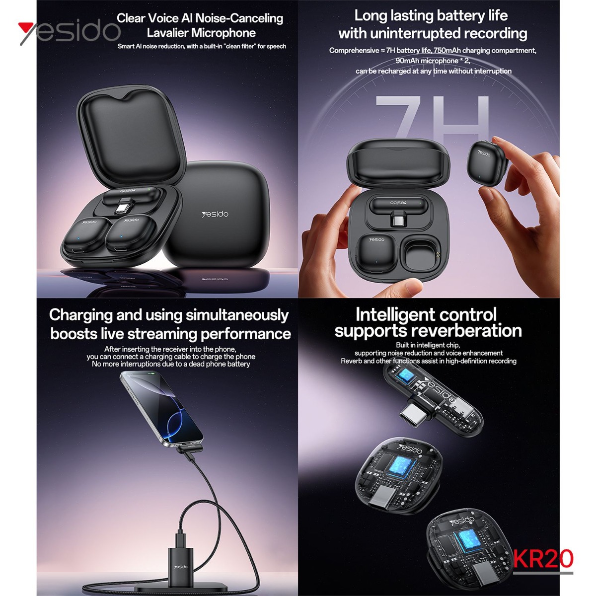 YESIDO KR20 Dual Lightning Microphone