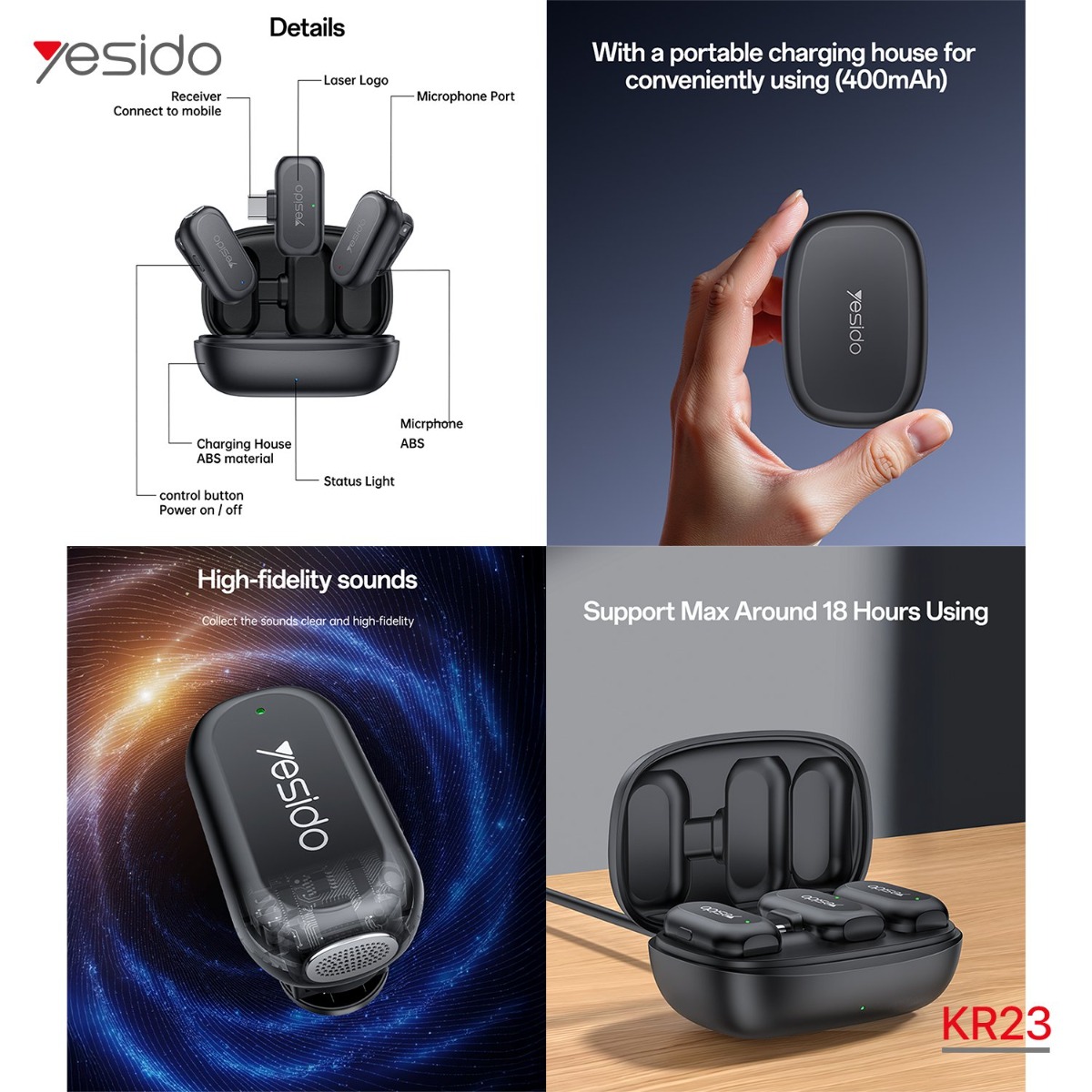 YESIDO KR23 Dual Lightning Microphone