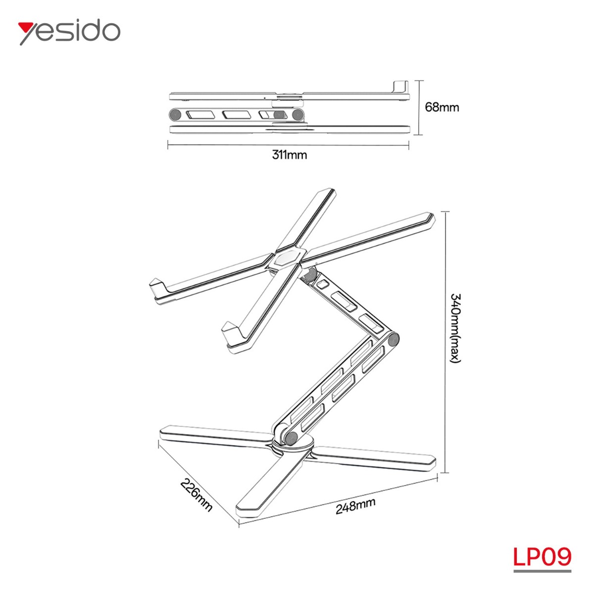 حمالة لابتوب YESIDO LP09