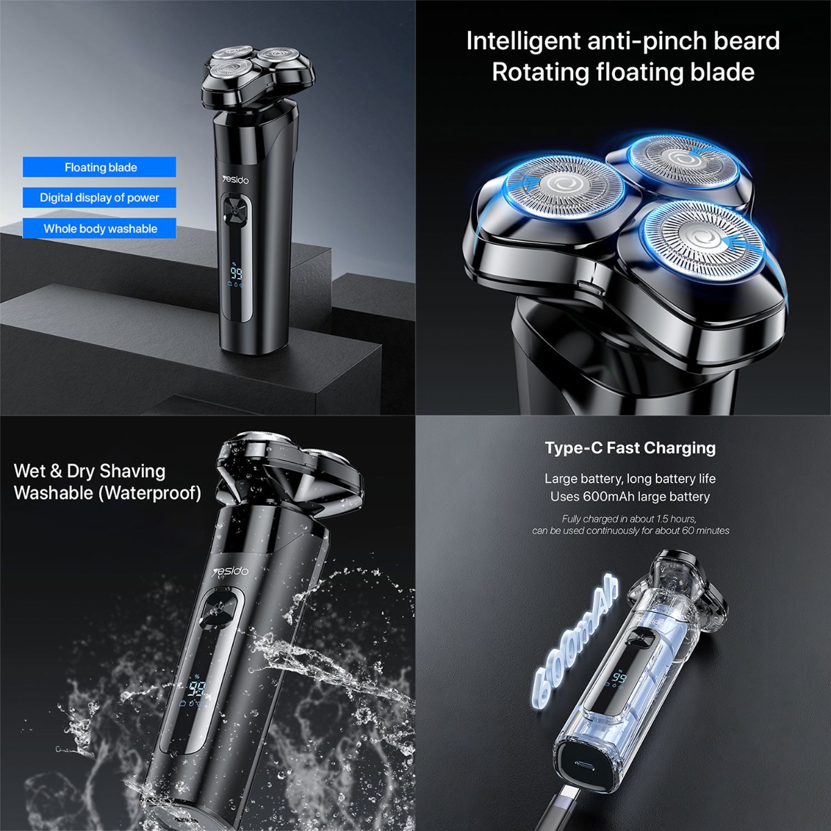 YESIDO MG05 Electric Shaver