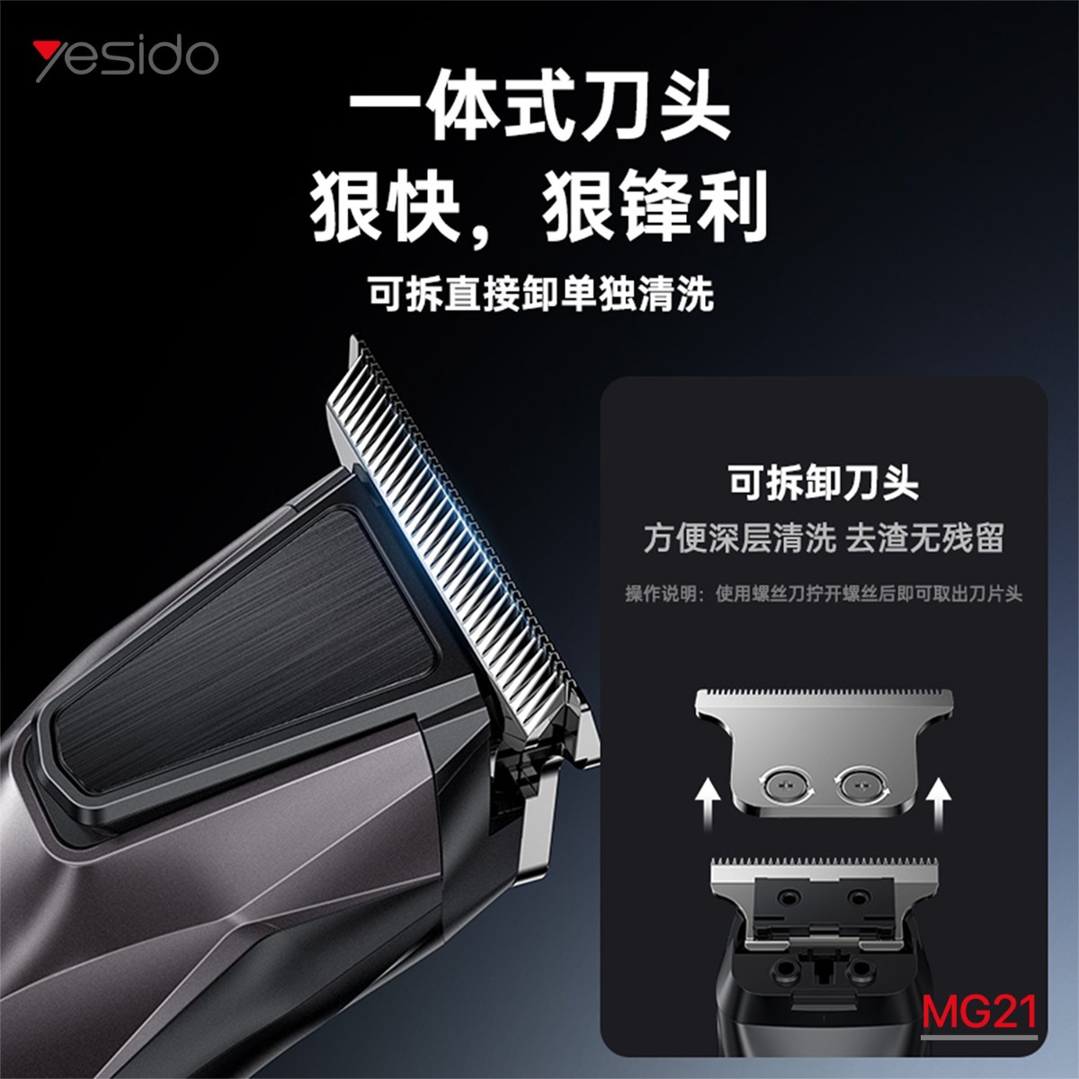 YESIDO MG21 Beard Trimmer