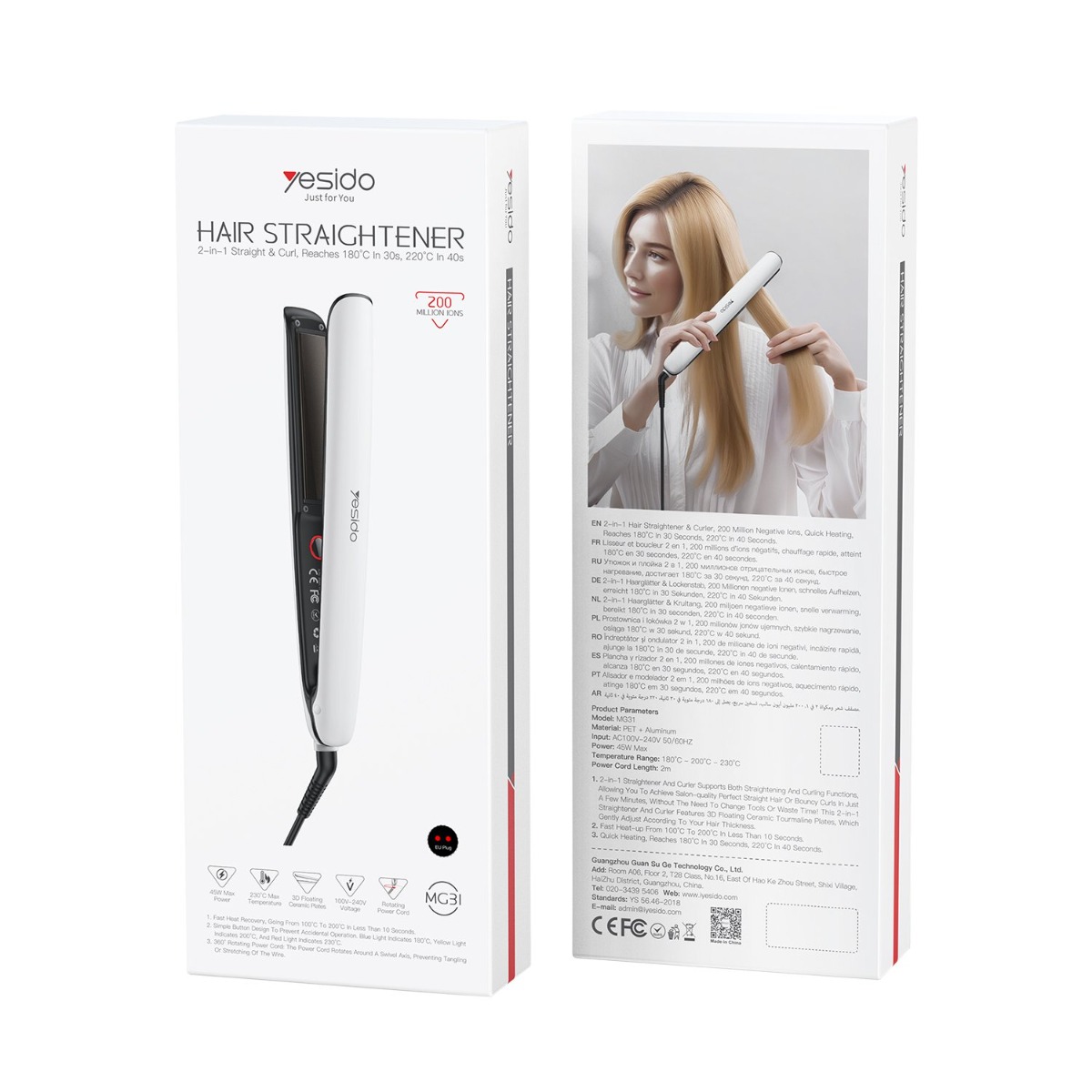 ستريتنر شعر YESIDO MG31 45W
