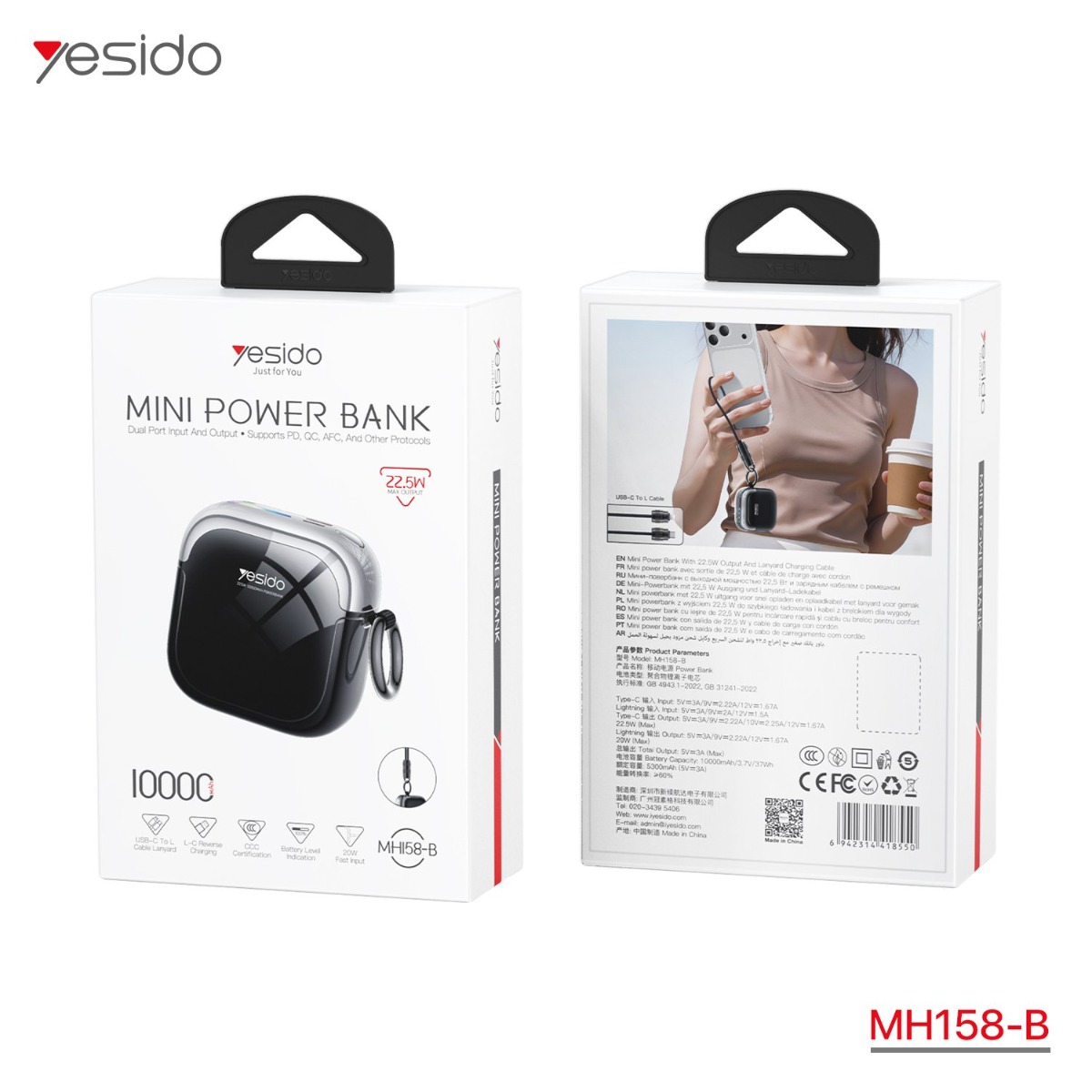 YESIDO MH158-B 10000mAh Power Bank