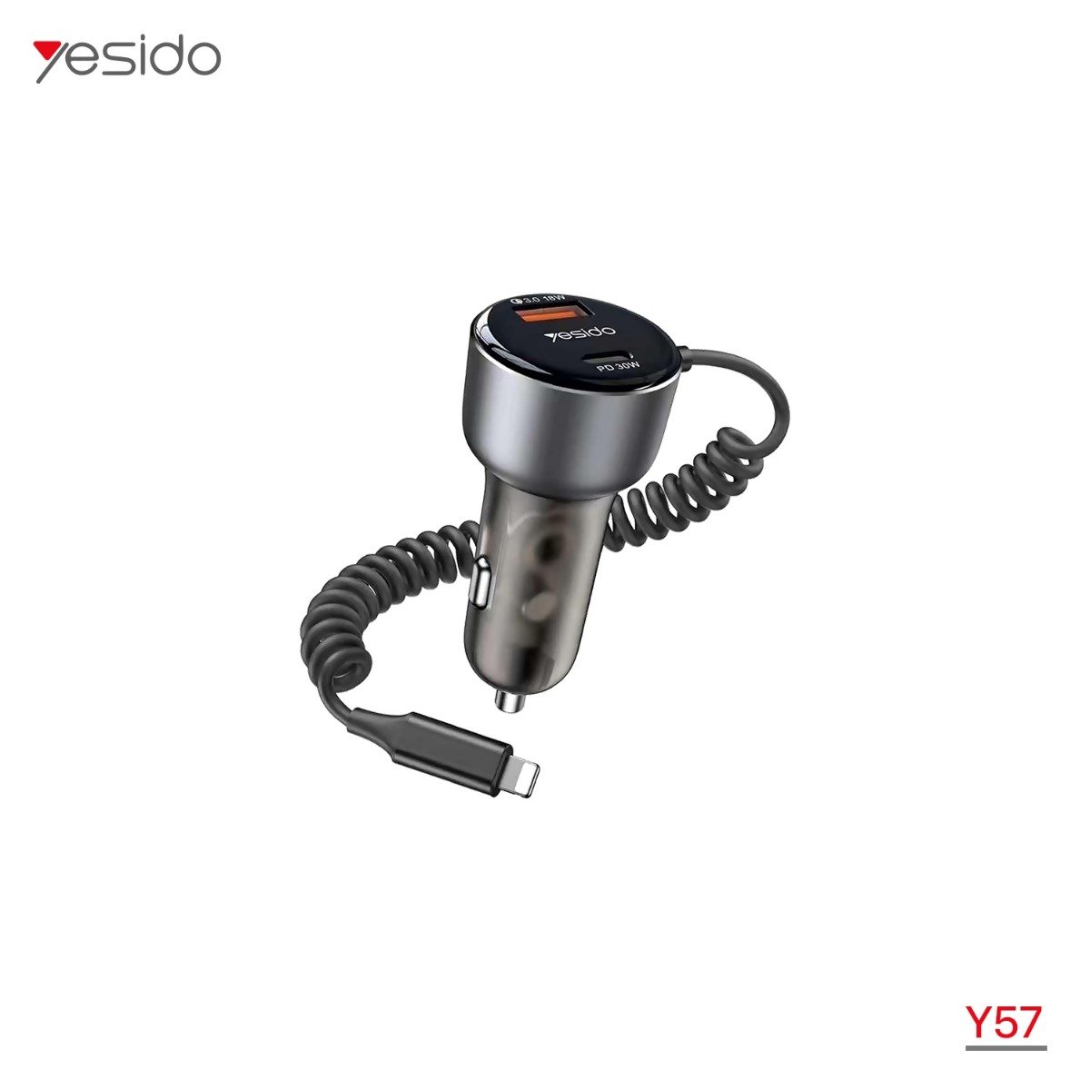 YESIDO Y57 50W PD Spring Car Charger