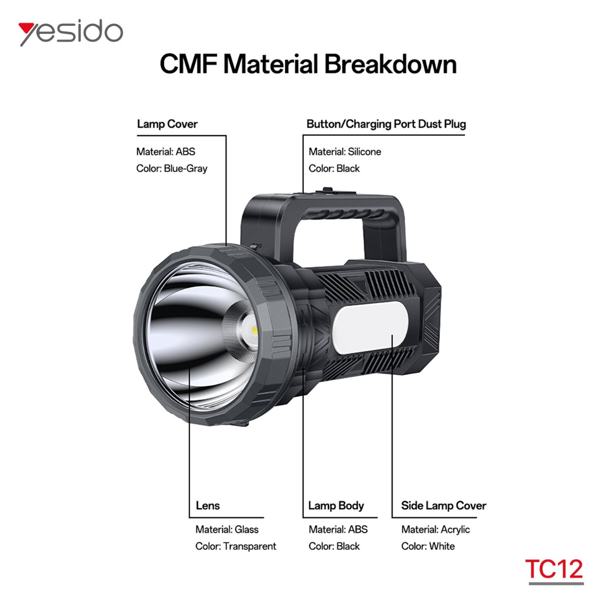 YESIDO TC12 LED Flashlight