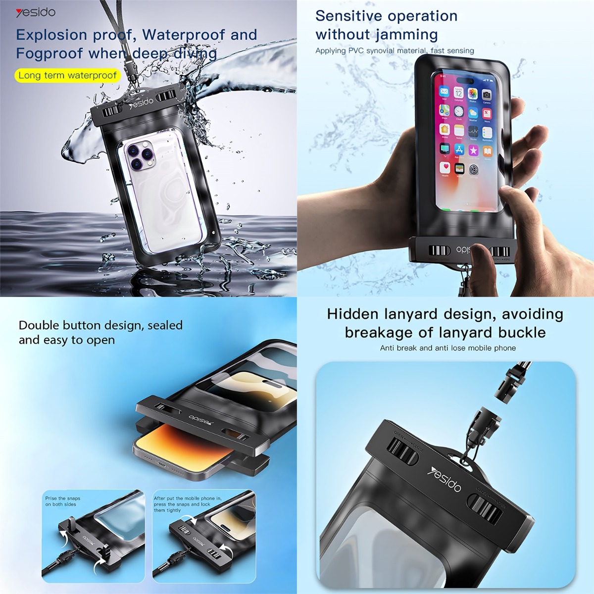 YESIDO WB10 Airbag Waterproof Case