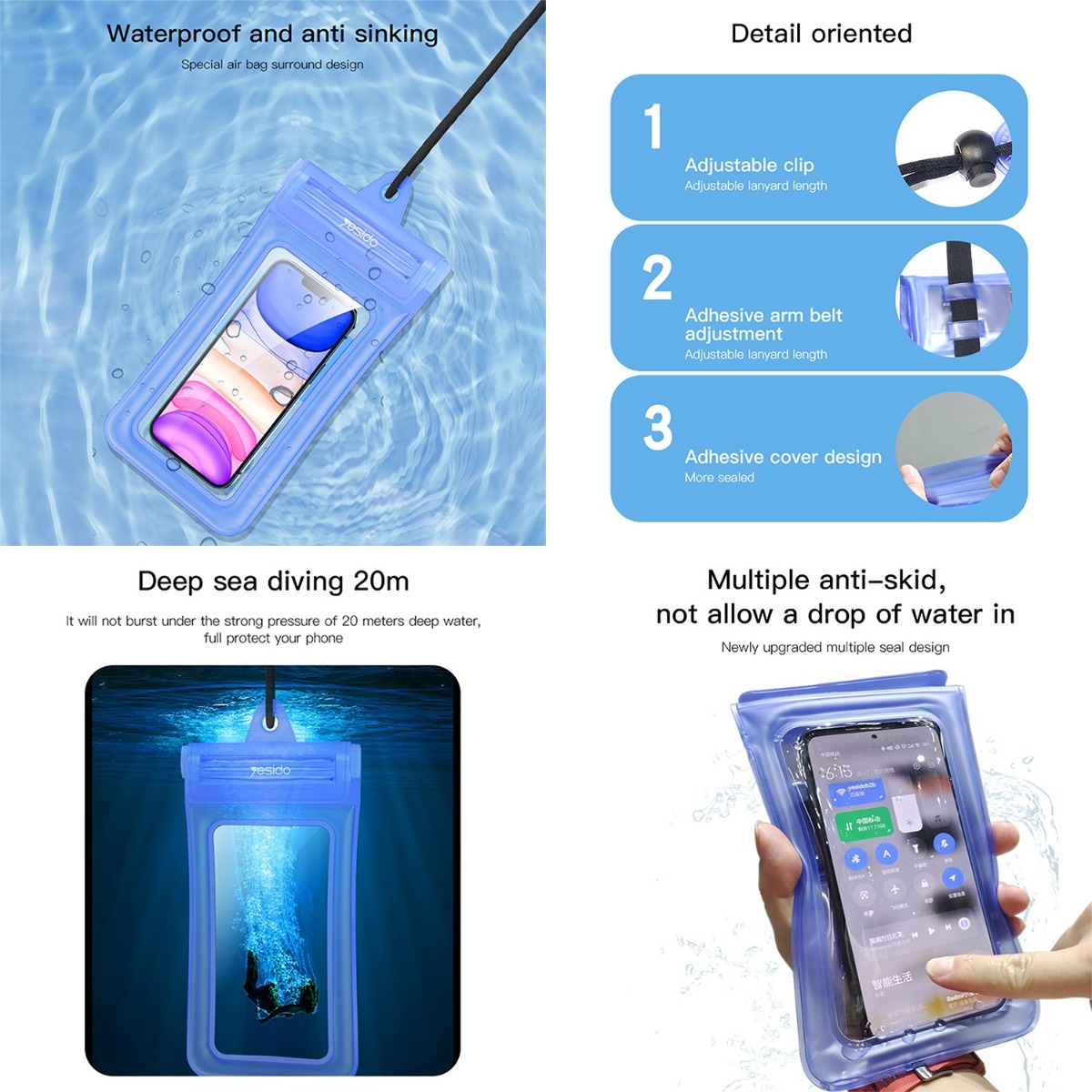 YESIDO WB11 Airbag Waterproof Case