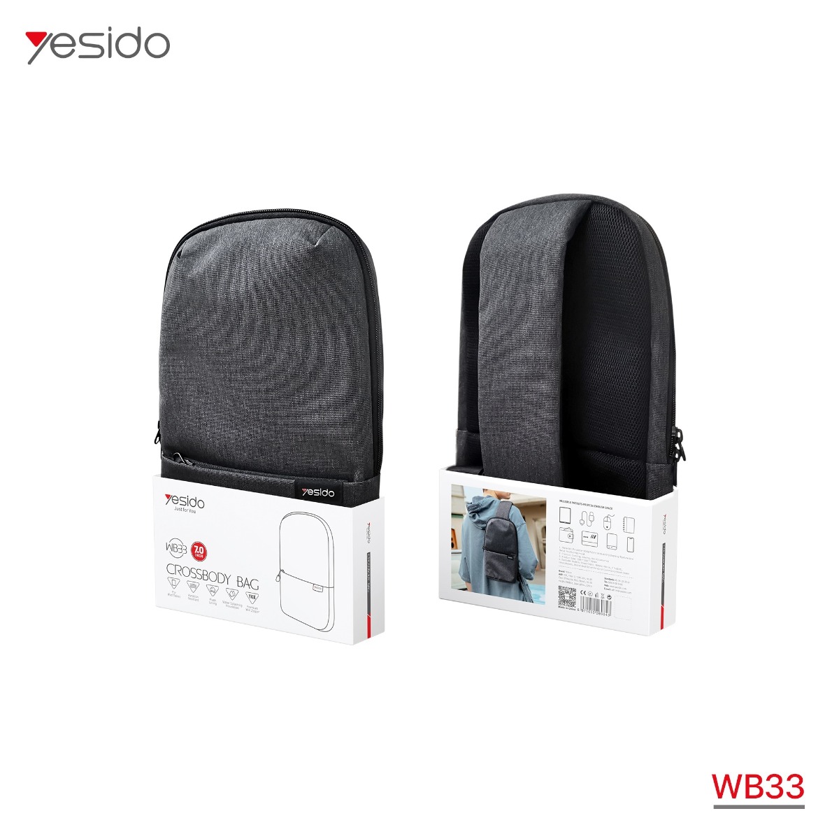 حقيبة ظهر YESIDO WB33 Crossbody للآيباد والتابلت