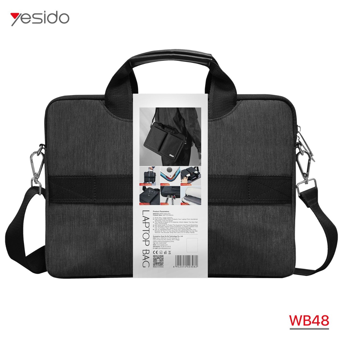 YESIDO WB48 Laptop Shoulder Bag