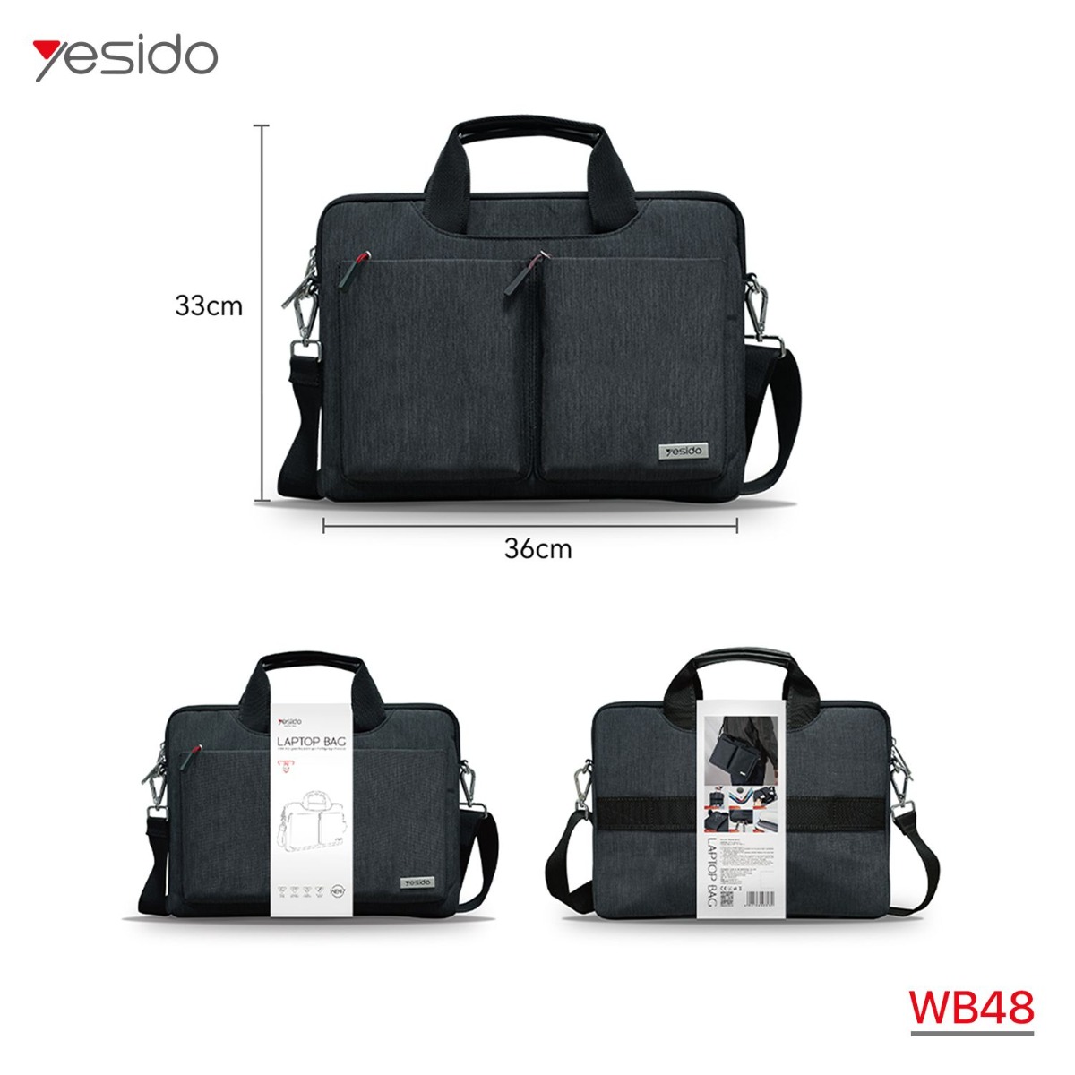 حقيبة كتف YESIDO WB48 للابتوب