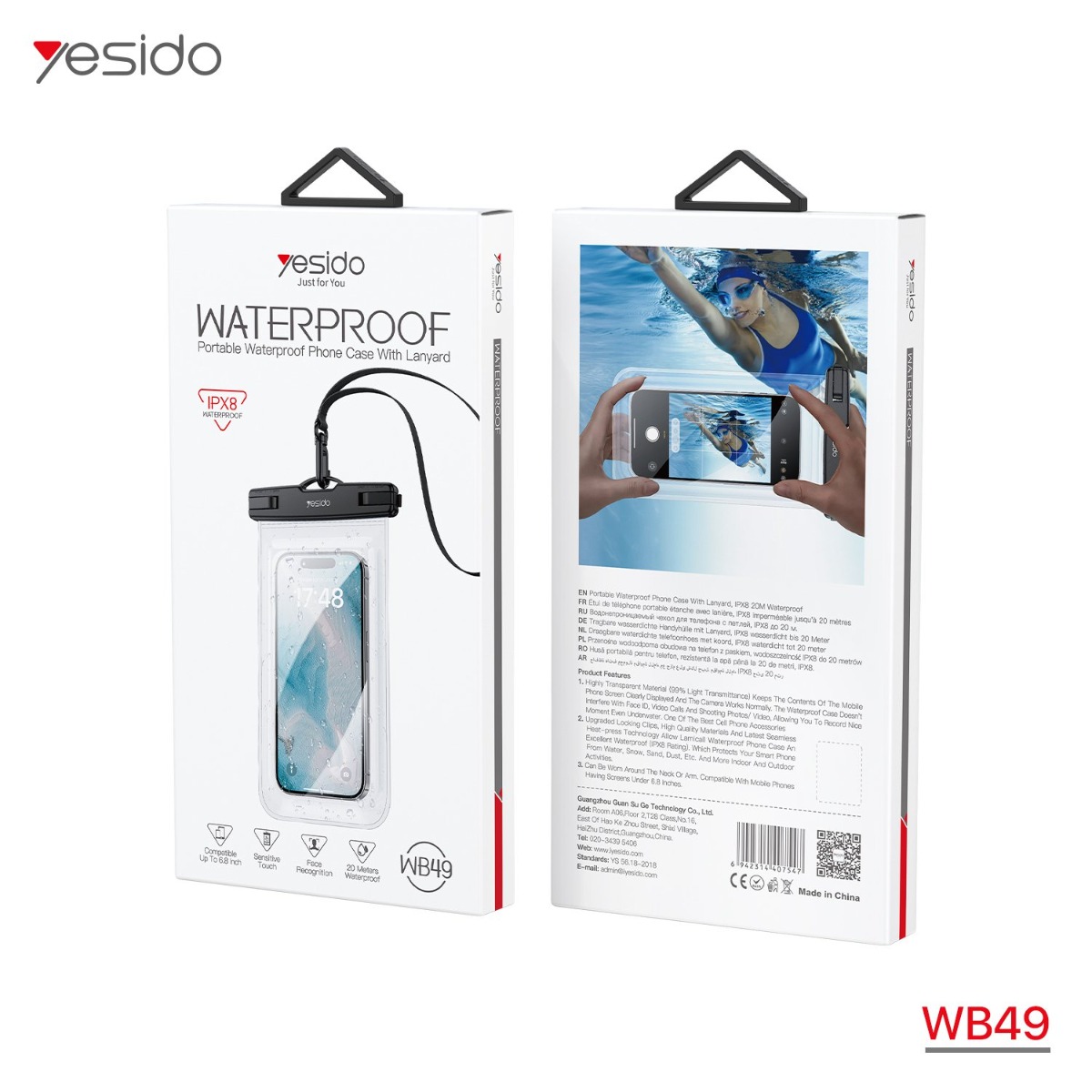 حقيبة موبايل YESIDO WB49 ضد الماء