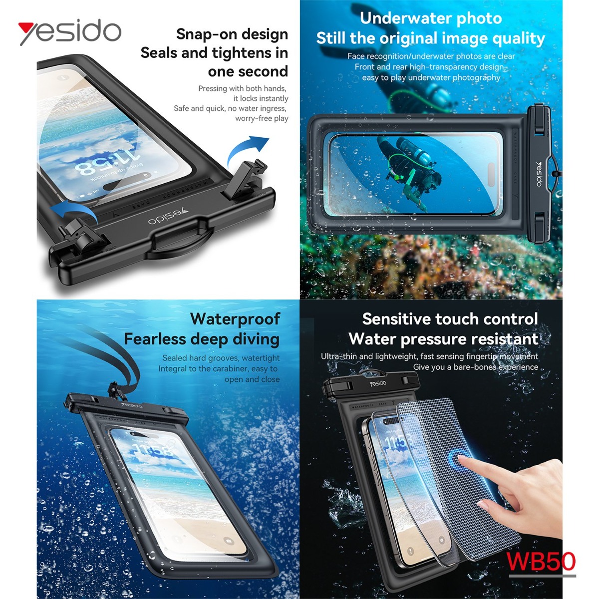 حقيبة موبايل YESIDO WB50 ضد الماء