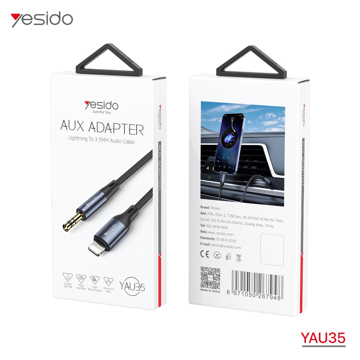 YESIDO YAU35 AUX Audio Cable