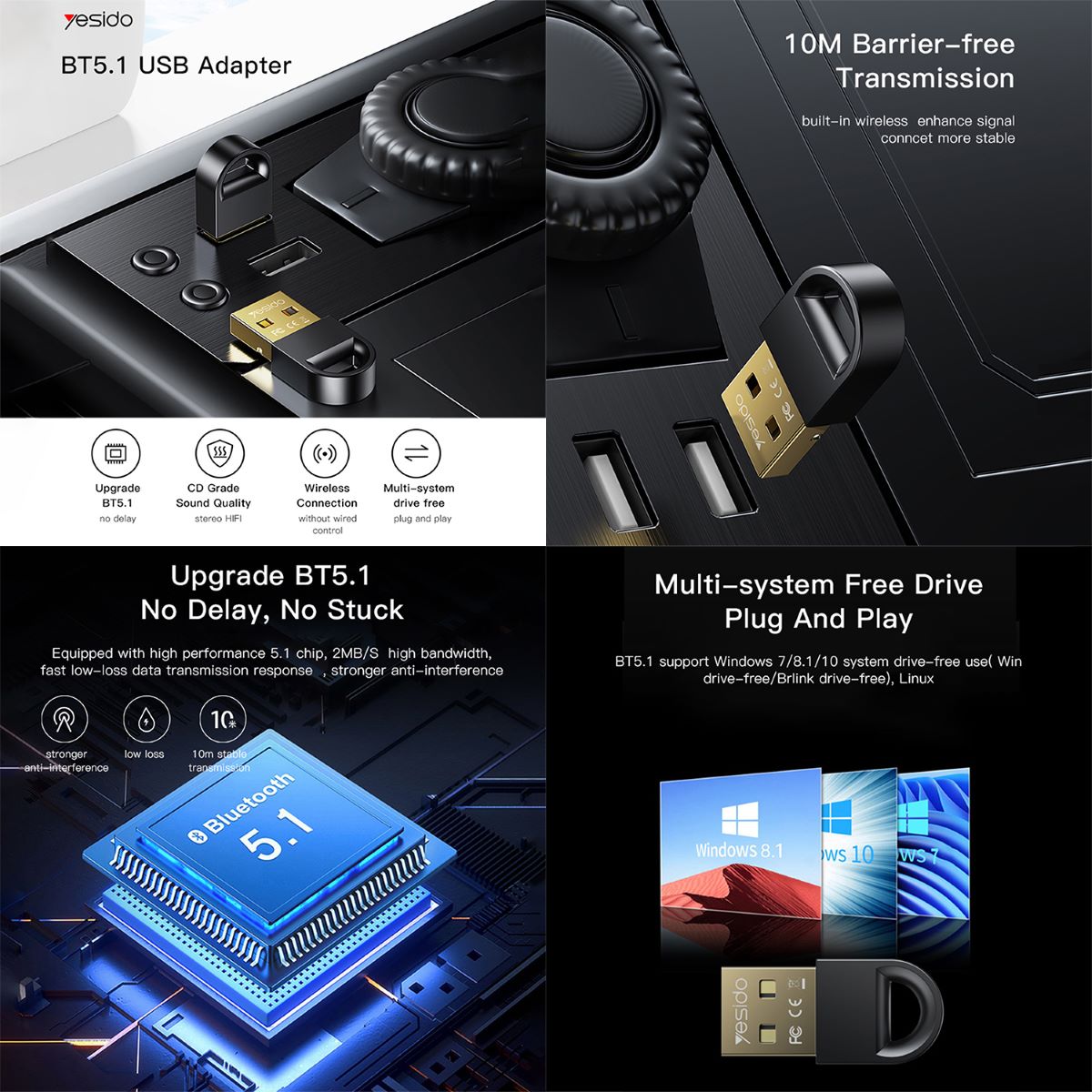 YESIDO YAU34 Bluetooth Flash Dongle