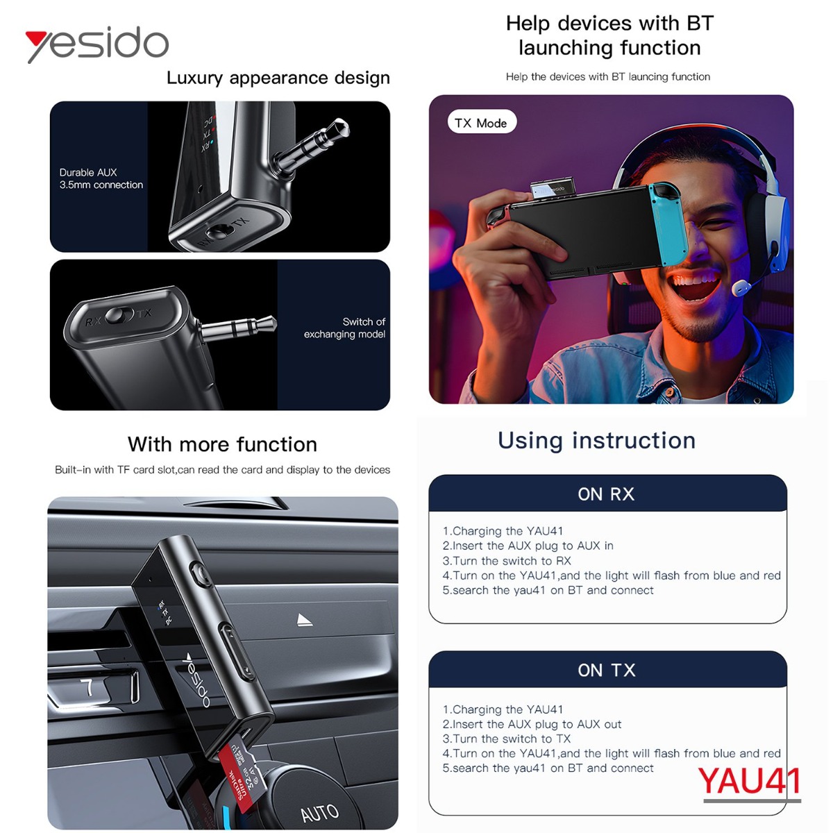 YESIDO YAU41 Bluetooth Dongle