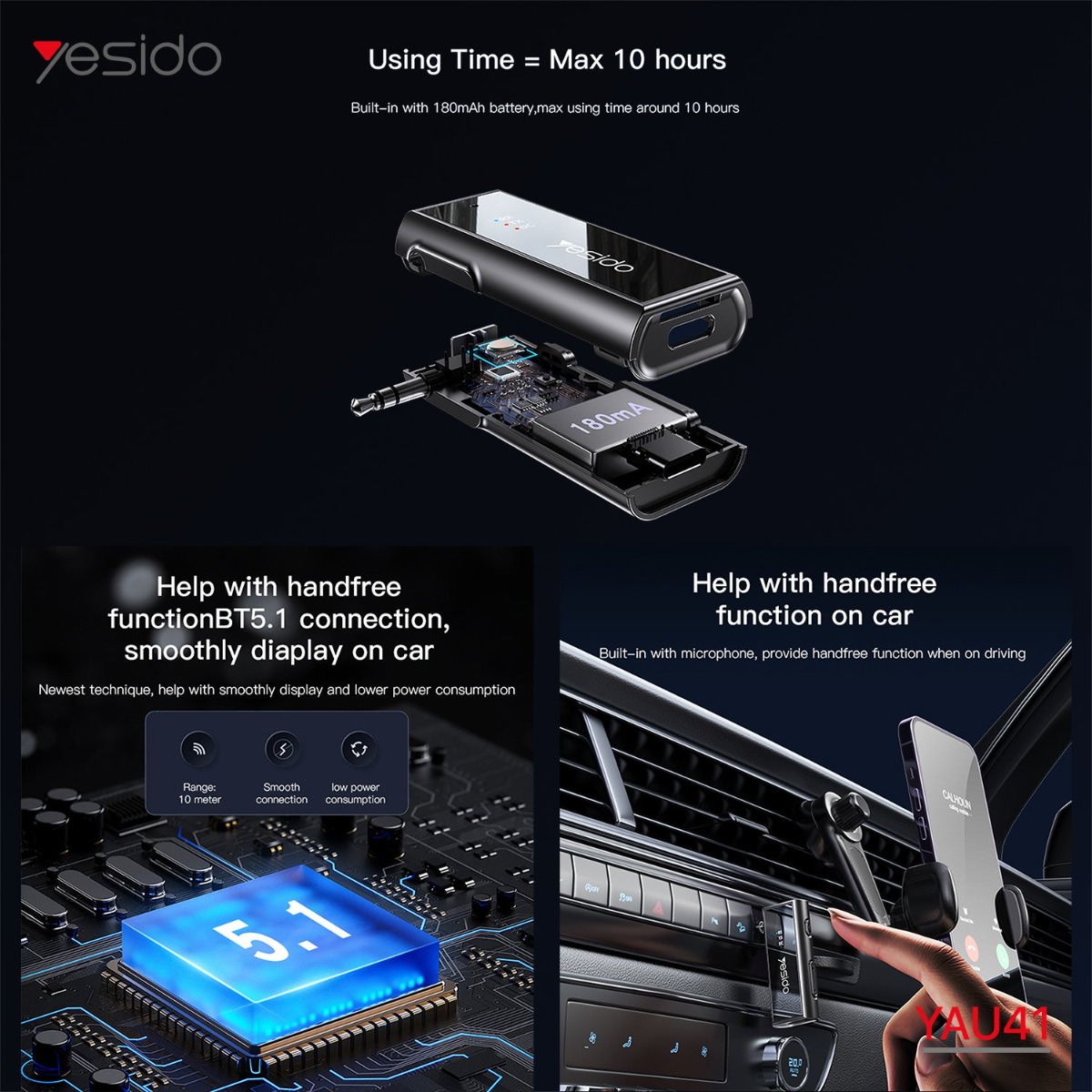 YESIDO YAU41 Bluetooth Dongle