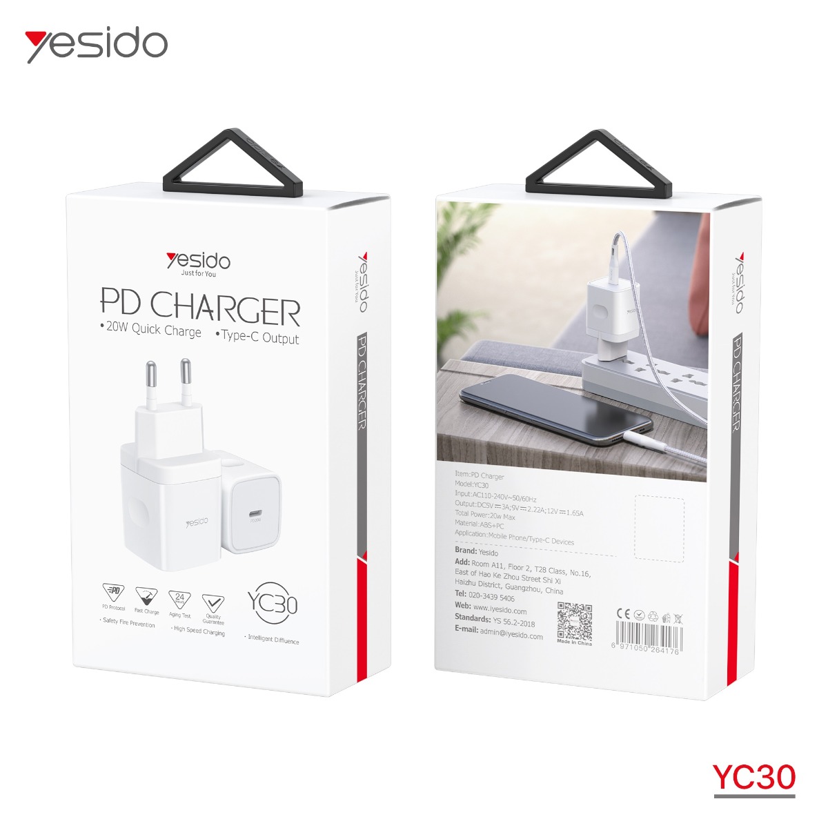 YESIDO YC30 20W PD Charger