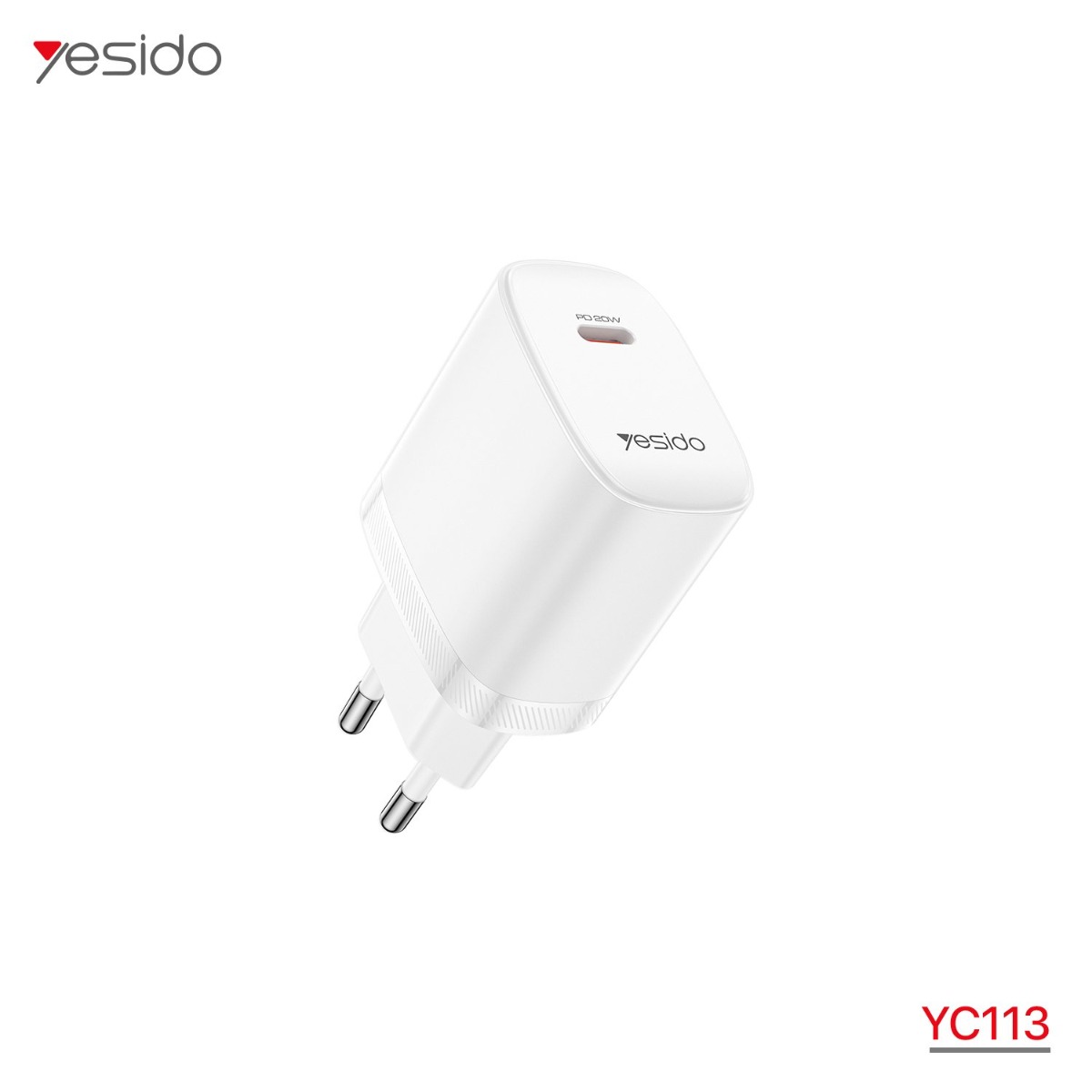 شاحن YESIDO YC113 20W PD مع كيبل Lightning