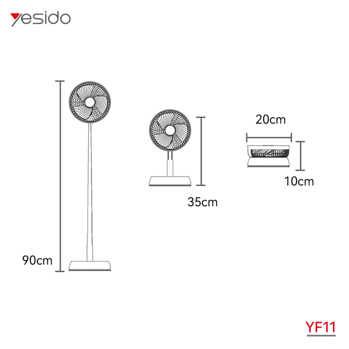 YESIDO YF11 Office Folding Fan