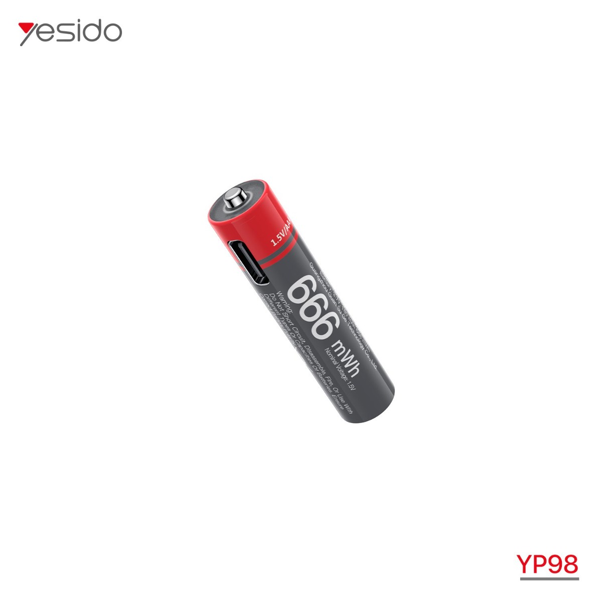بطارية شحن YESIDO YP98 AAA 666mWh (4 قطع)