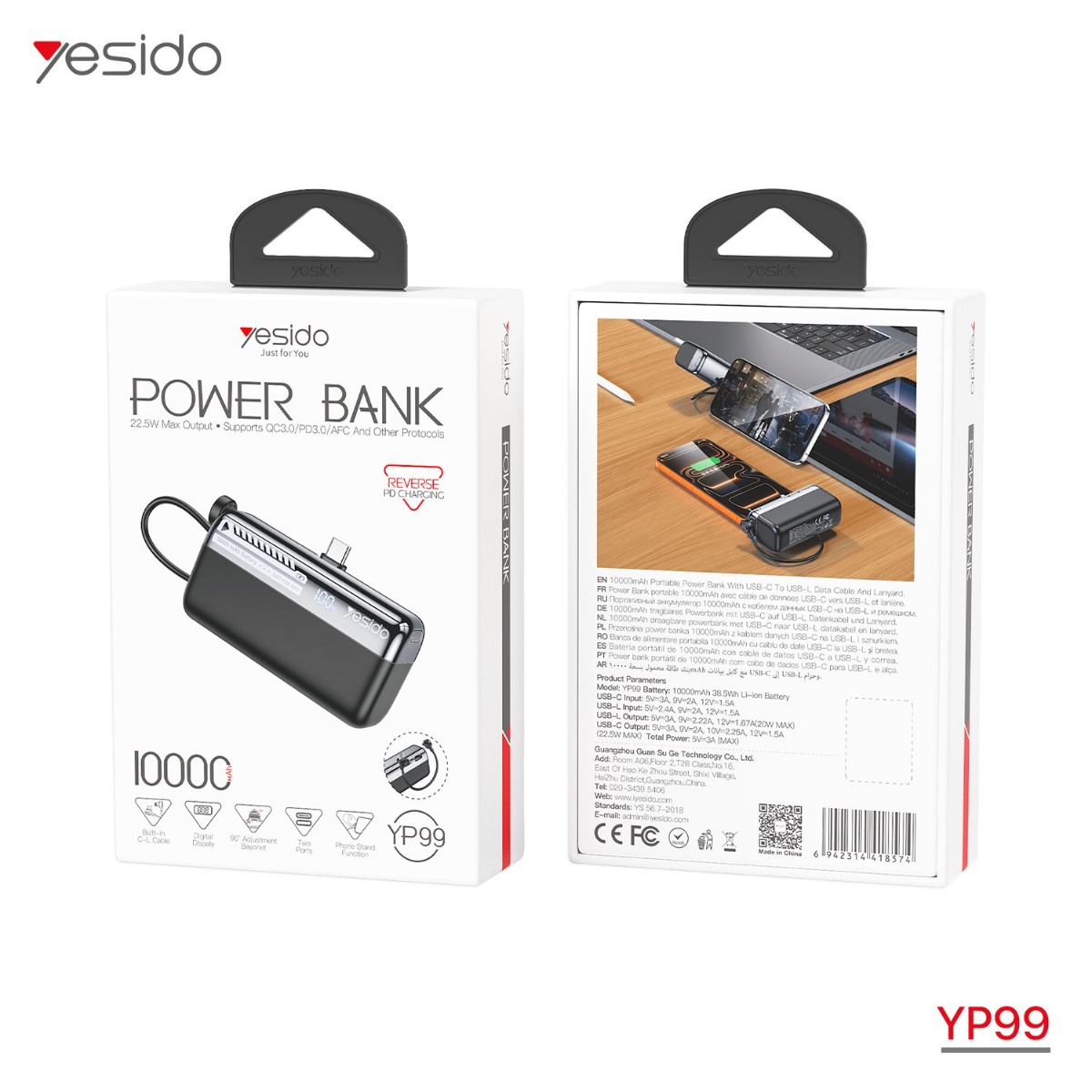 YESIDO YP99 10000mAh Power Bank