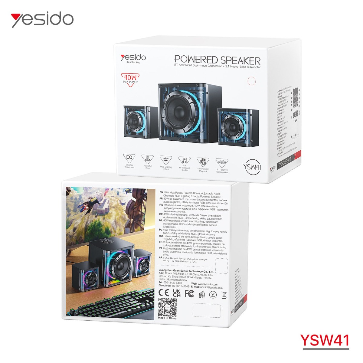 YESIDO YSW41 2in1 Multimedia Speaker