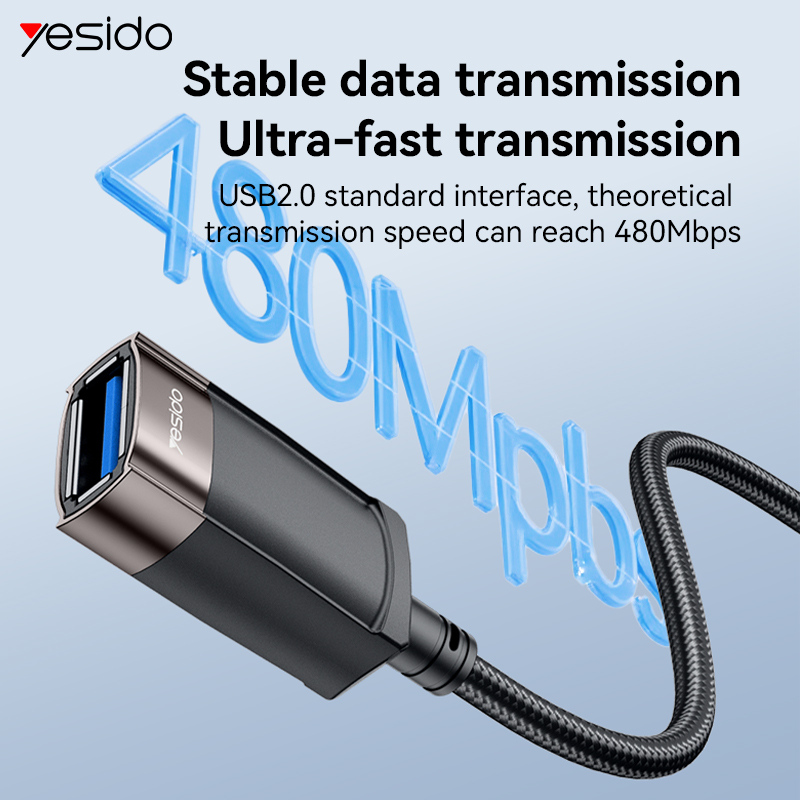 YESIDO GS26 1.5M 480Mbps Extension Cable