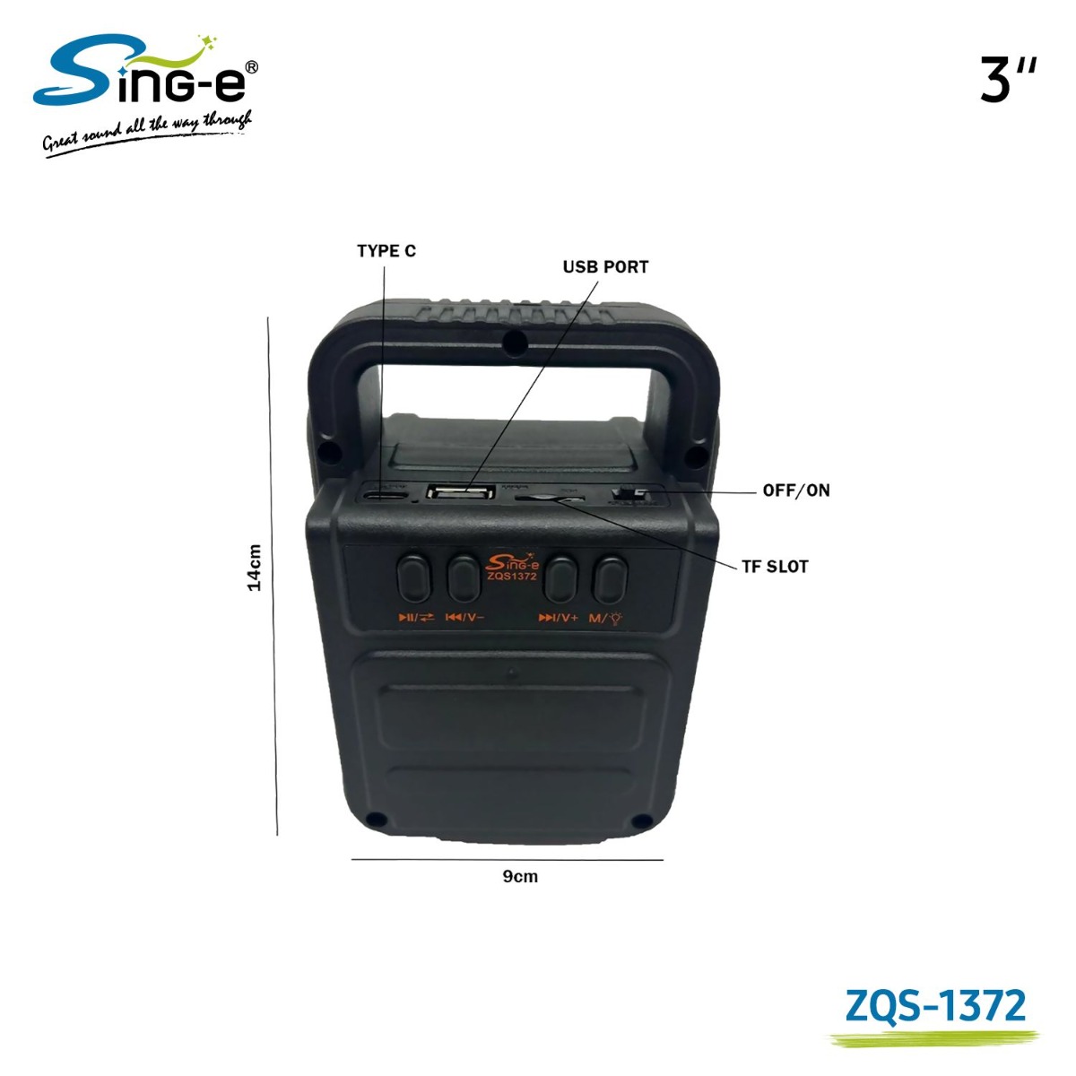Sing-e ZQS-1372 Bluetooth Speaker